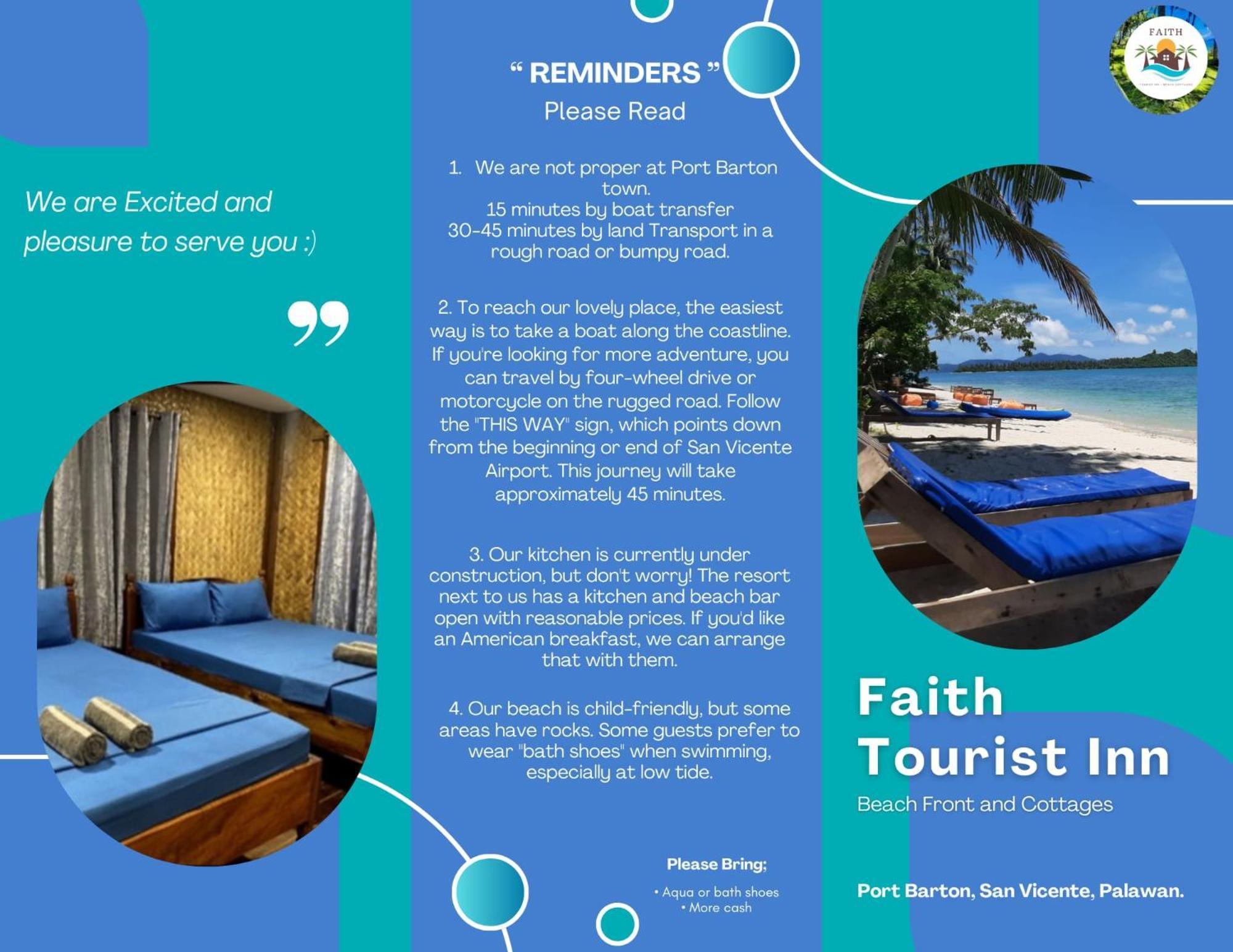 Faith Tourist Inn San Vicente  Eksteriør billede